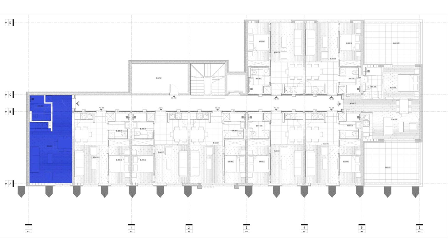 Pozicija na spratu: apartman AS.09, Lamela B5