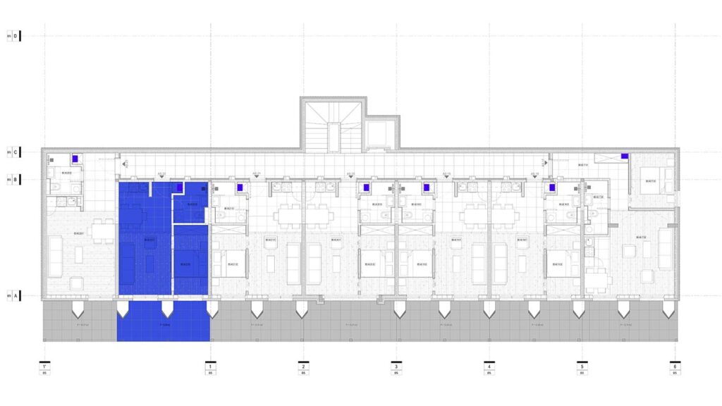 Pozicija na spratu: apartman AS.22, Lamela B5